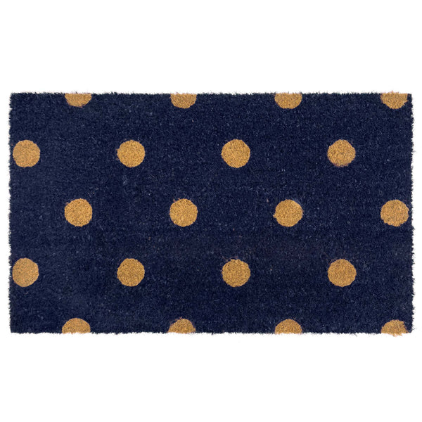 Printed Coir Polka Dots Doormat