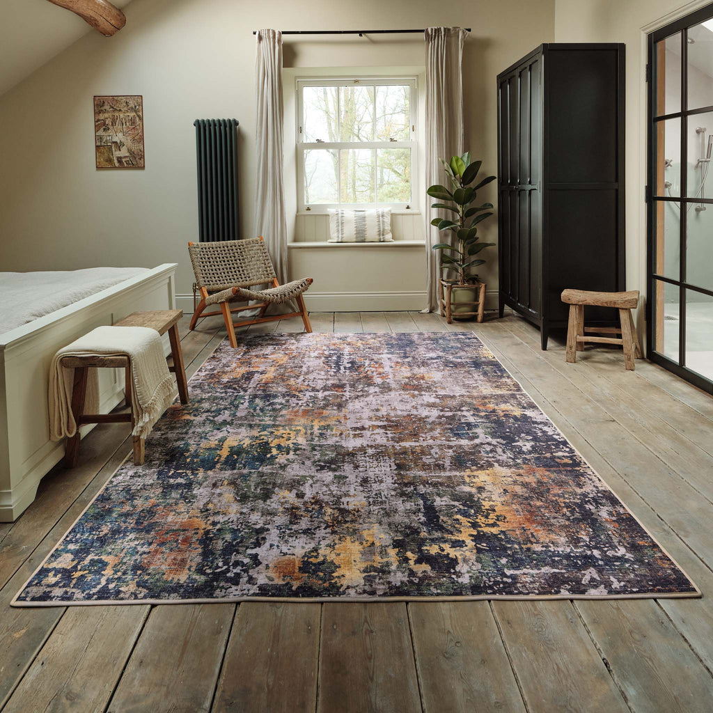 Rafe Texture Natural Eco-Washable Rug- 100% recycled content rug featuring a textured pattern.