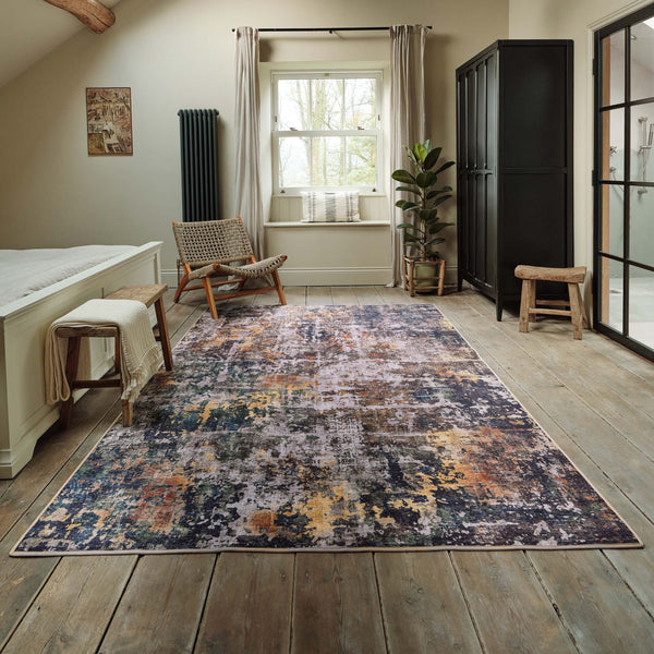 Rafe Texture Natural Eco-Washable Rug- 100% recycled content rug featuring a textured pattern.
