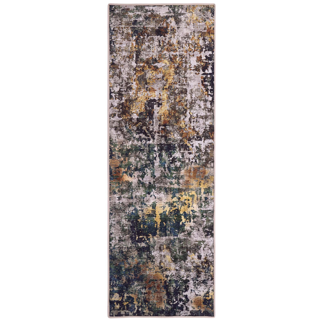 Rafe Texture Natural Runner Eco-Washable Rug Runner- 100% recycled content runner featuring a textured pattern.