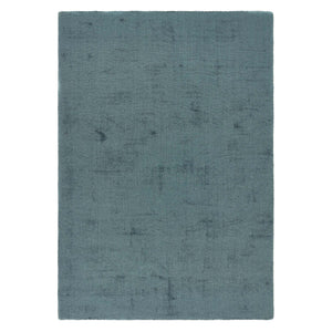 Reef Petrol Blue Rug - a 100% recycled material rug featuring a blue textured pattern.