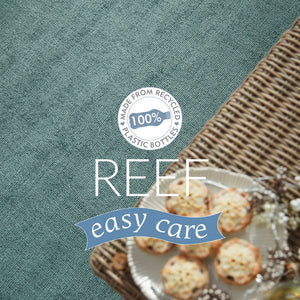 Reef Petrol Blue Rug made from 100% recycled materials in a solid blue colour.