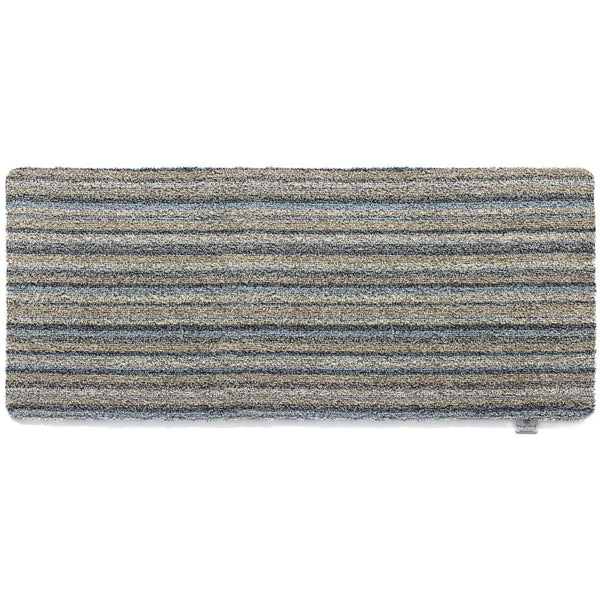 Ribbon Grey Striped Washable Doormat 7
