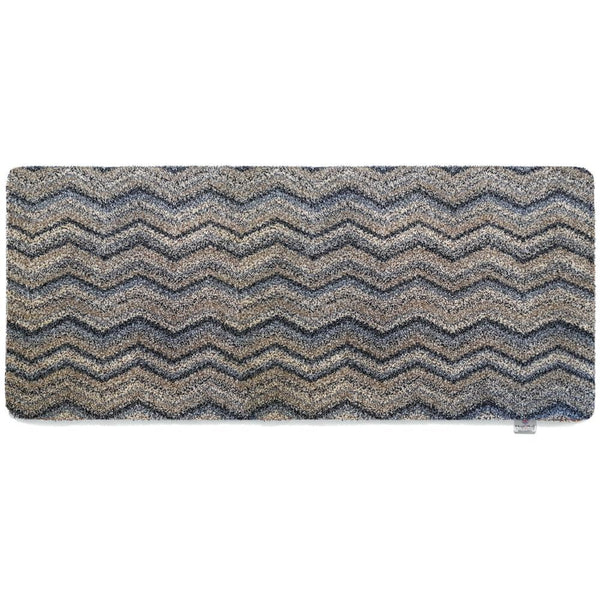 Ribbon Grey Zig Zag Washable Doormat 5