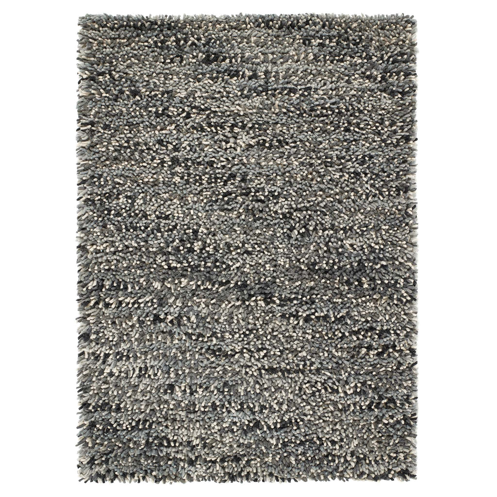 Rocks Shaggy Wool Rug Grey