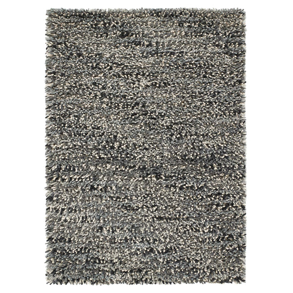 Rocks Shaggy Wool Rug Grey