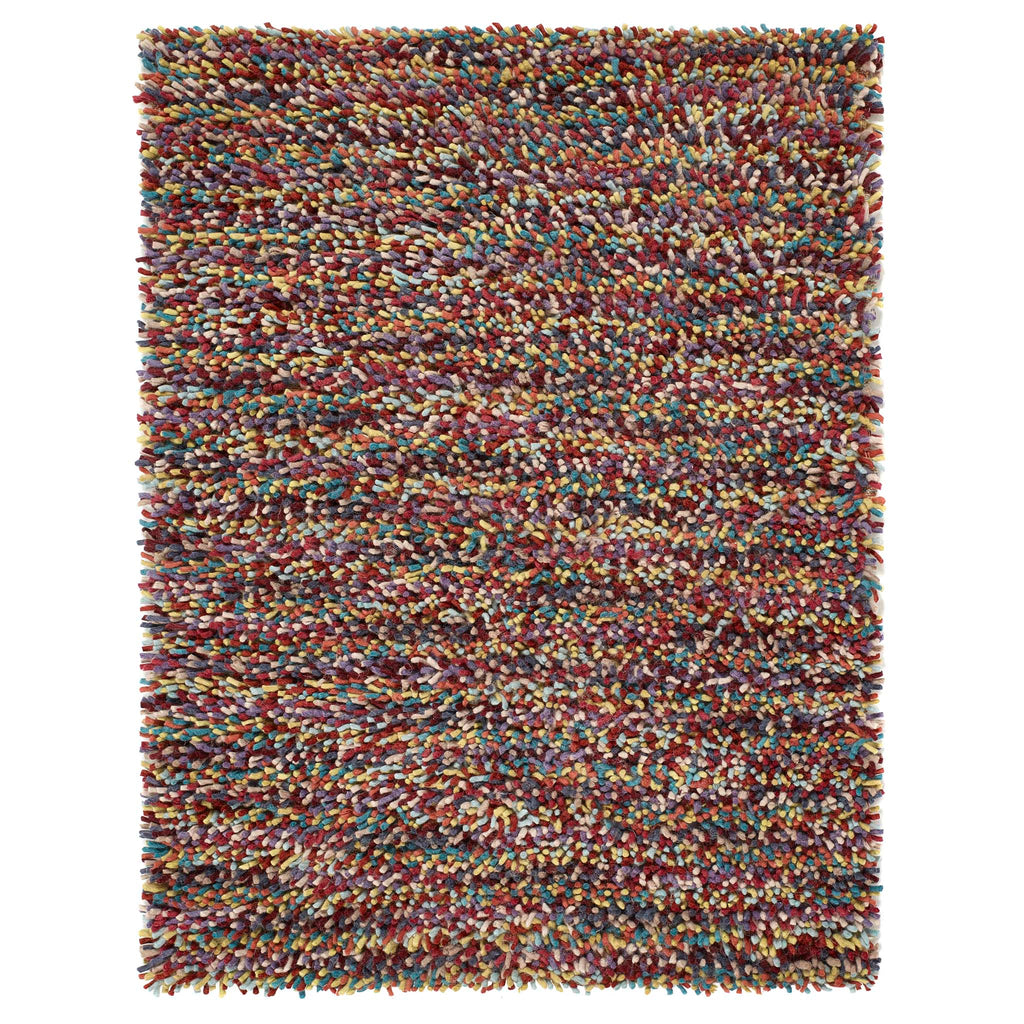 Rocks Shaggy Wool Rug Multi