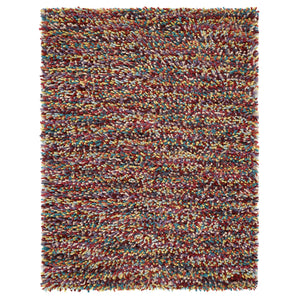 Rocks Shaggy Wool Rug Multi