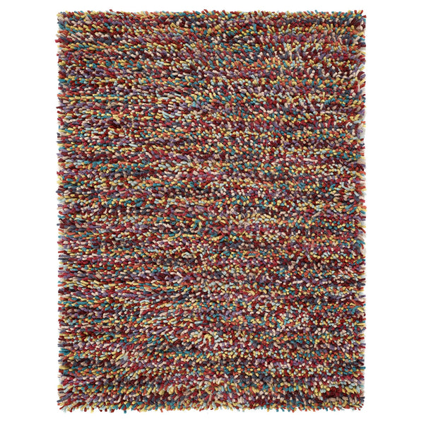 Rocks Shaggy Wool Rug Multi