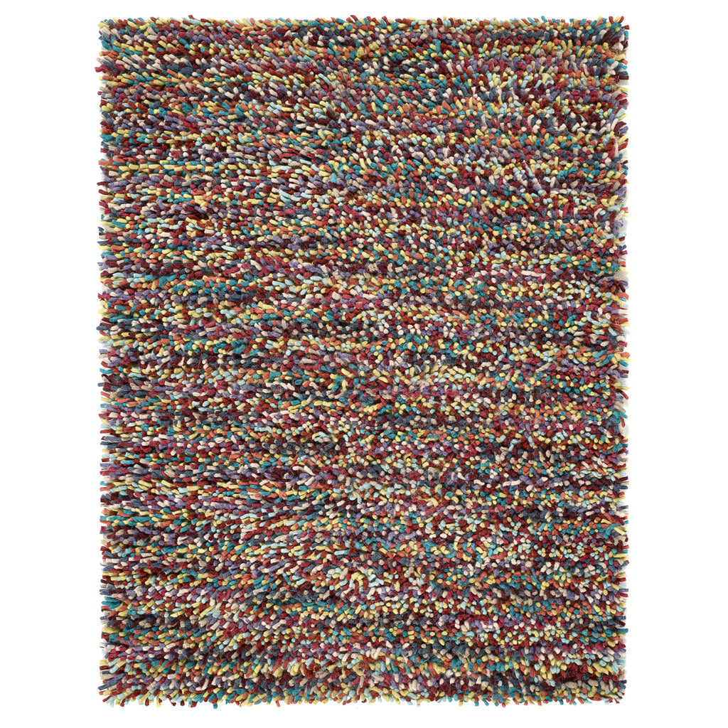 Rocks Shaggy Wool Rug Multi