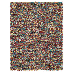 Rocks Shaggy Wool Rug Multi