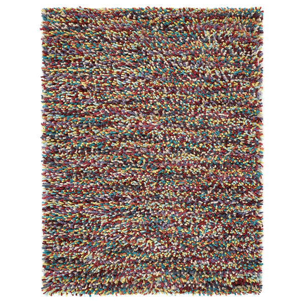 Rocks Shaggy Wool Rug Multi