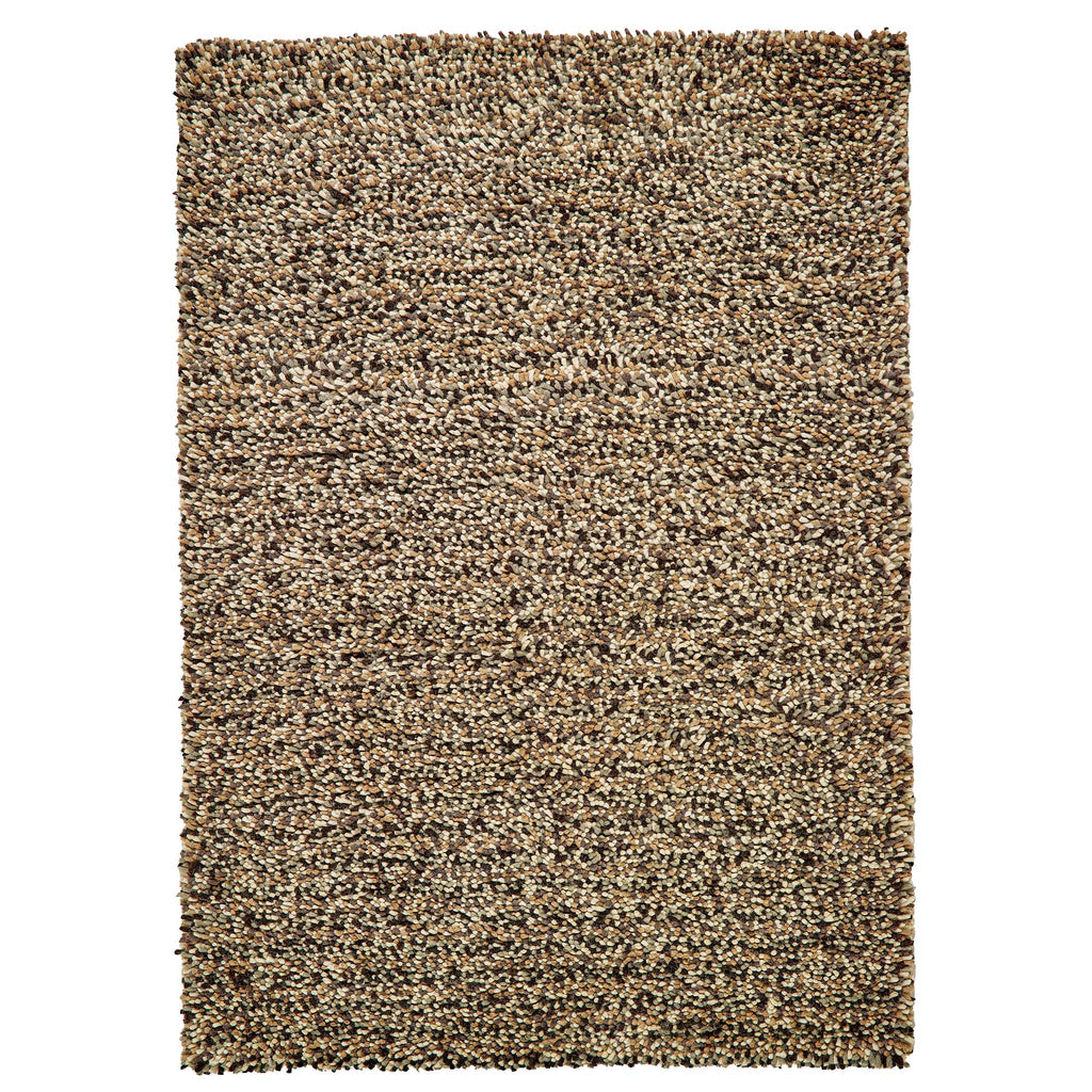 Rocks Shaggy Wool Rug Natural