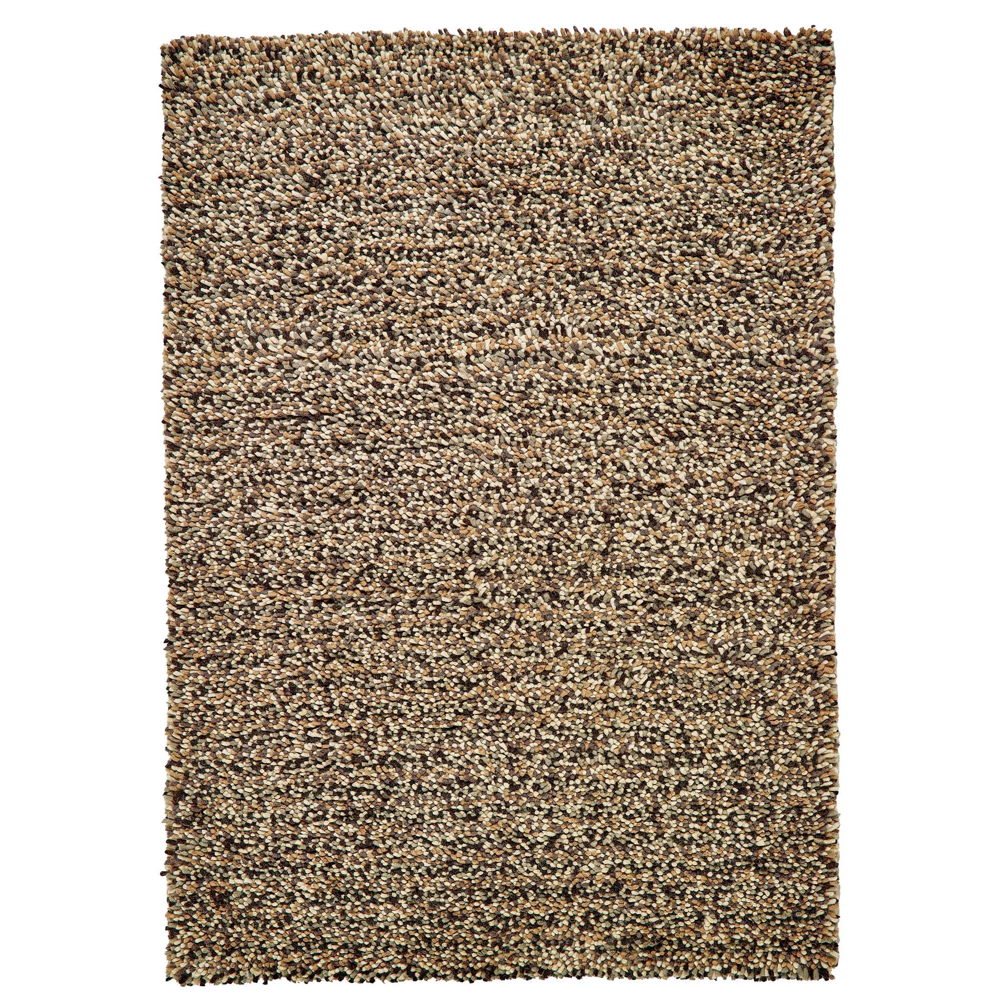 Rocks Shaggy Wool Rug Natural