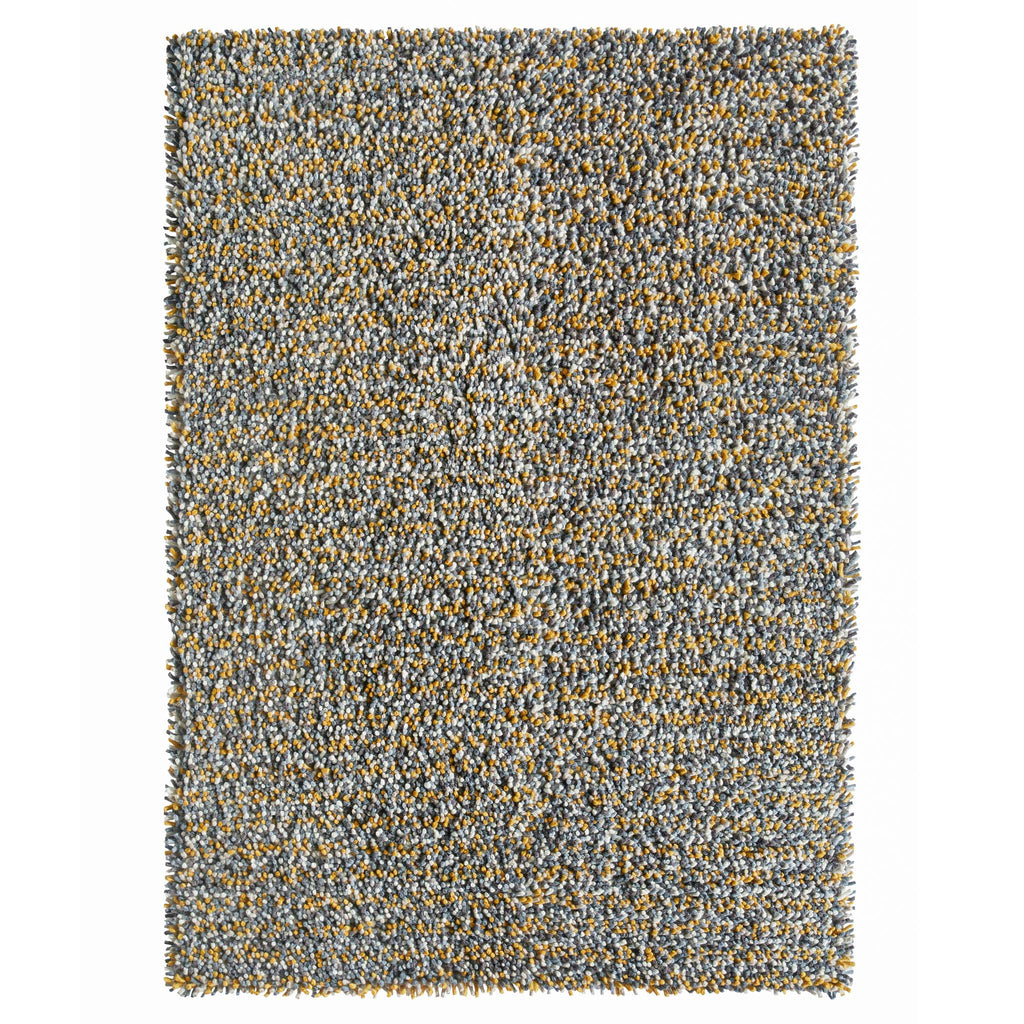 Rocks Shaggy Wool Rug Ochre