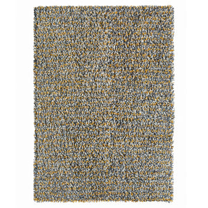 Rocks Shaggy Wool Rug Ochre