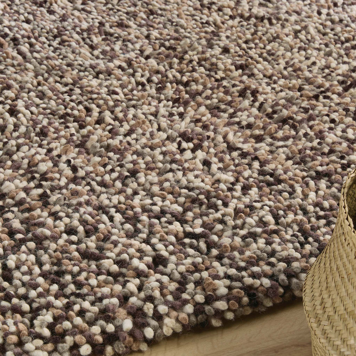 Rocky Earthy Rug Rocks Shaggy Natural - Origin Rugs - Hug Rug