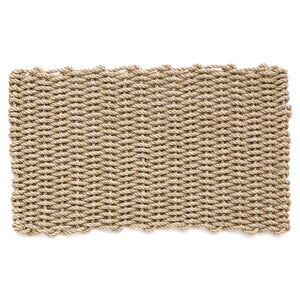 Rope Mat Outdoor Sand. Made from 100% polypropylene featuring a woven rope design.