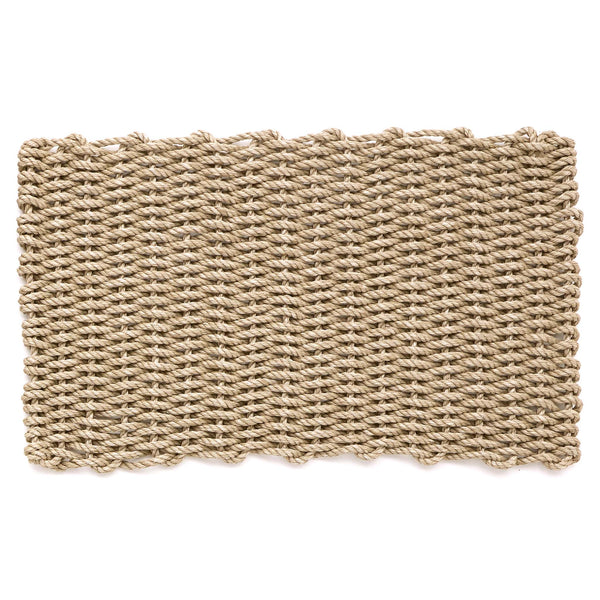 Rope Mat Outdoor Sand. Made from 100% polypropylene featuring a woven rope design.