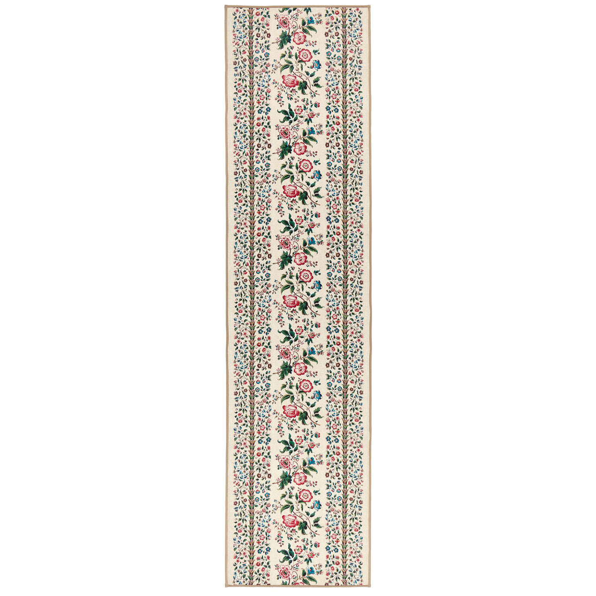 Rose Pergola Chintz Eco-Washable Runner with a floral design. 