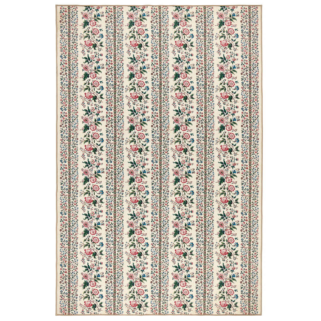 Rose Pergola Chintz Eco-Washable Rug with a floral design. 