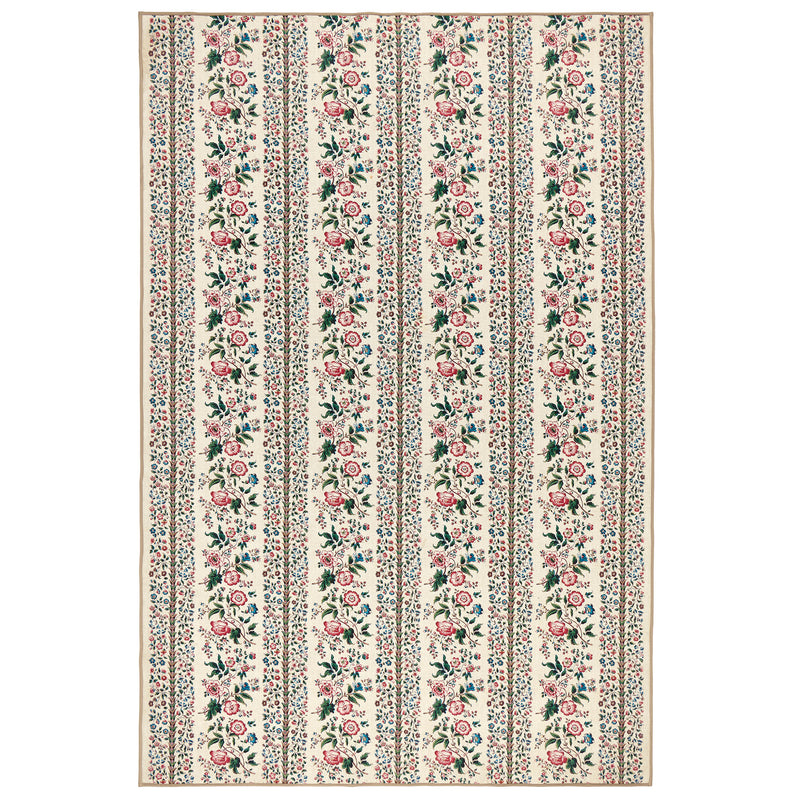 Rose Pergola Chintz Eco-Washable Rug with a floral design. 