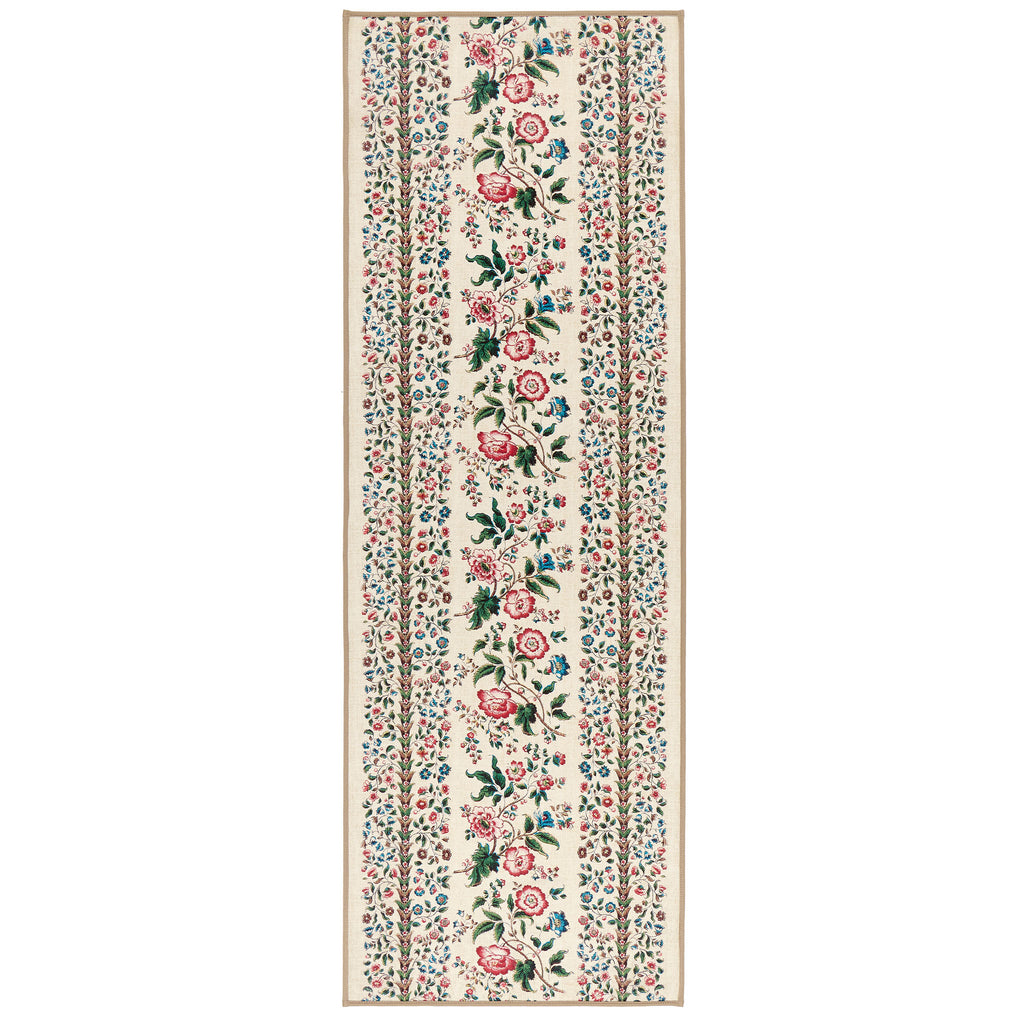 Rose Pergola Chintz Eco-Washable Runner with a floral design. 