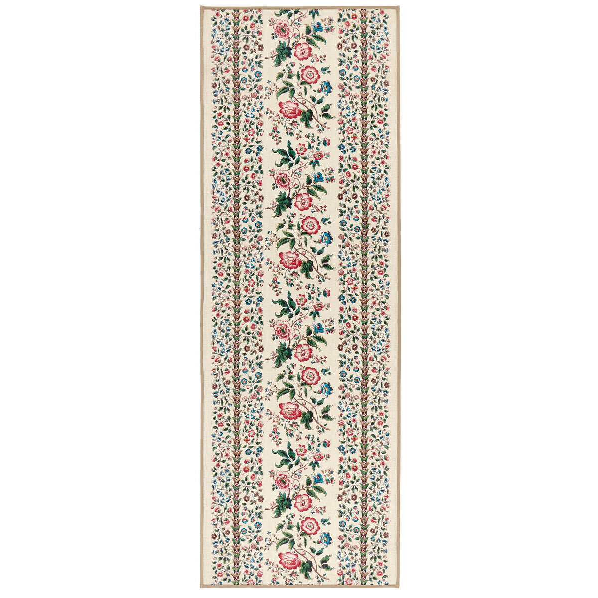 Rose Pergola Chintz Eco-Washable Runner with a floral design. 