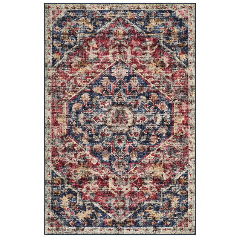  Royal Heritage Washable Rug made from 100% recycled materials, featuring a vintage inspired motif.