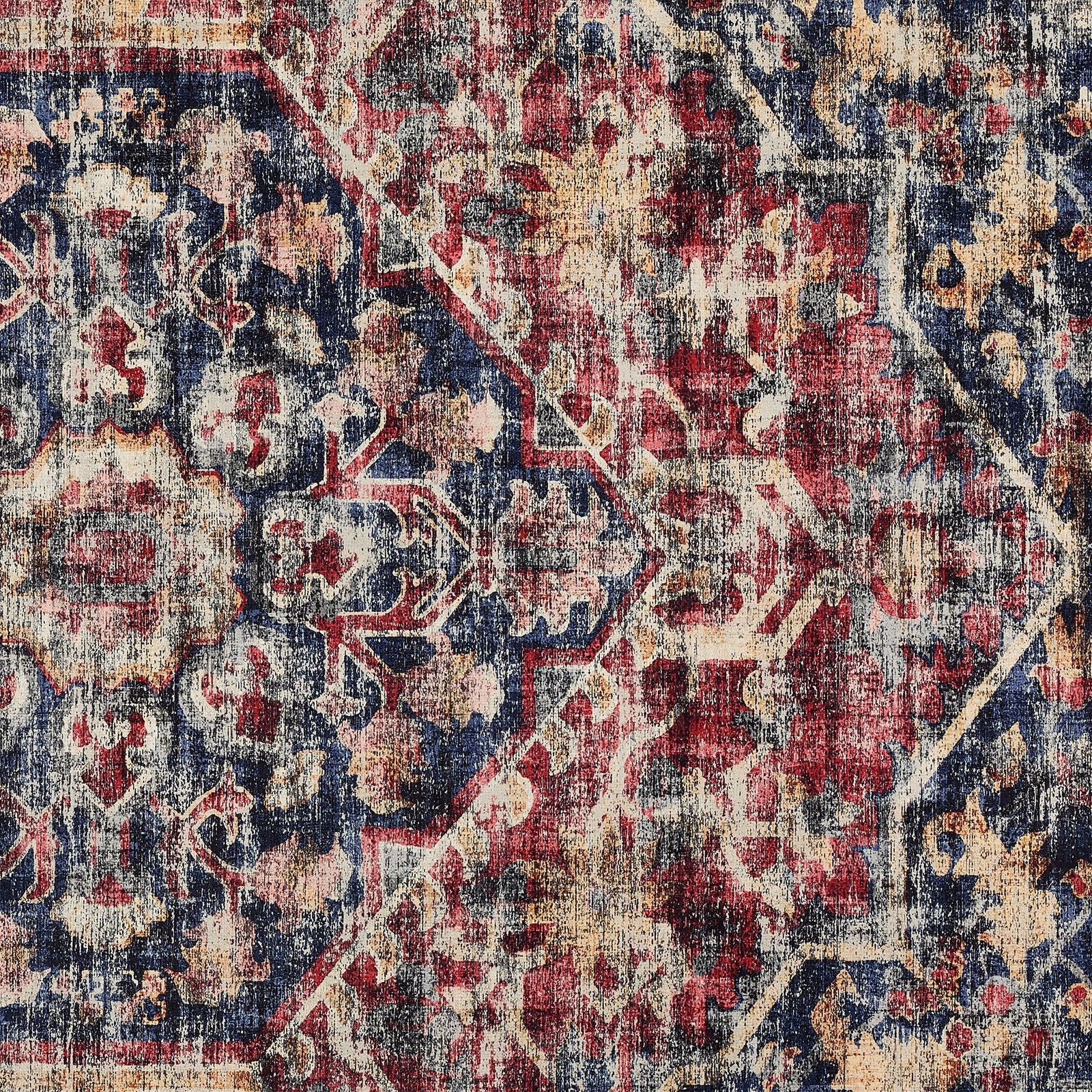  Royal Heritage Washable Rug made from 100% recycled materials, featuring a vintage inspired motif.