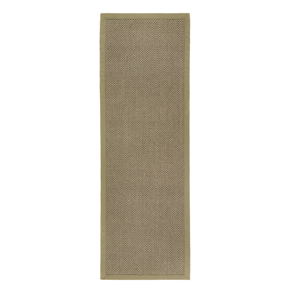 Sisal Green with Sage Green Border Rug Runner