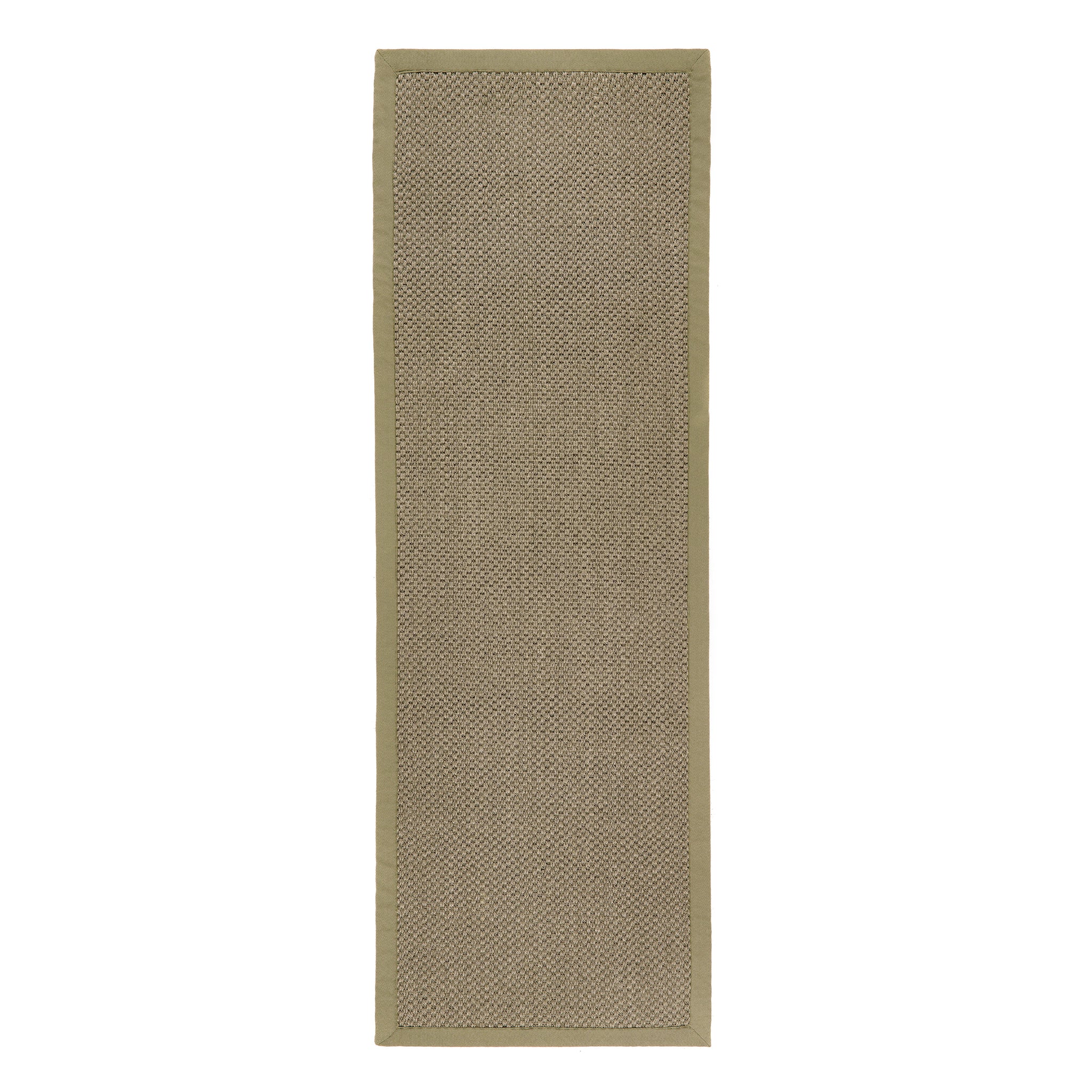 Sisal Green with Sage Green Border Rug Runner