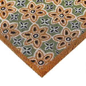 Sage Green Woodblock Coir Doormat 4