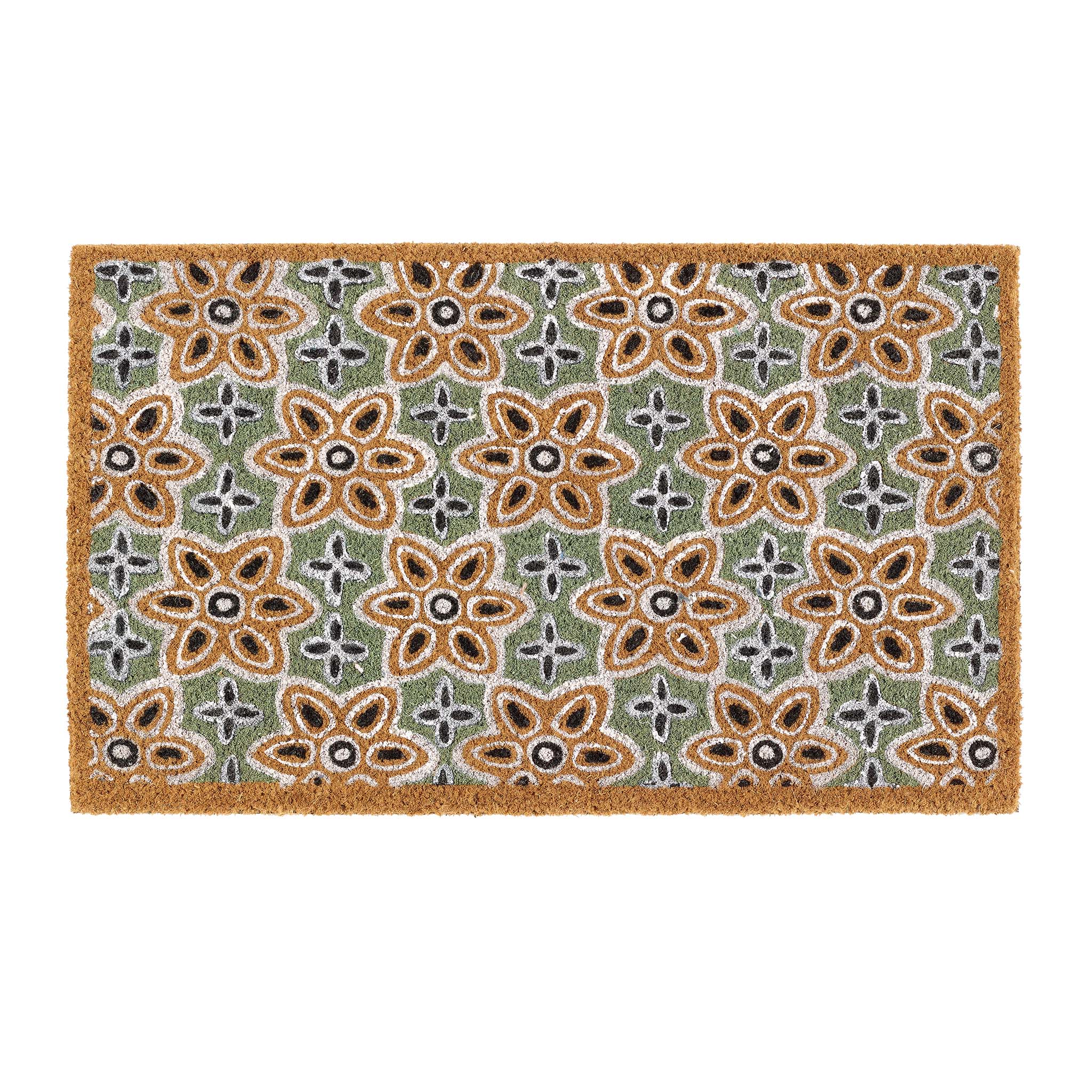 Sage Green Woodblock Coir - My Mat - Hug Rug