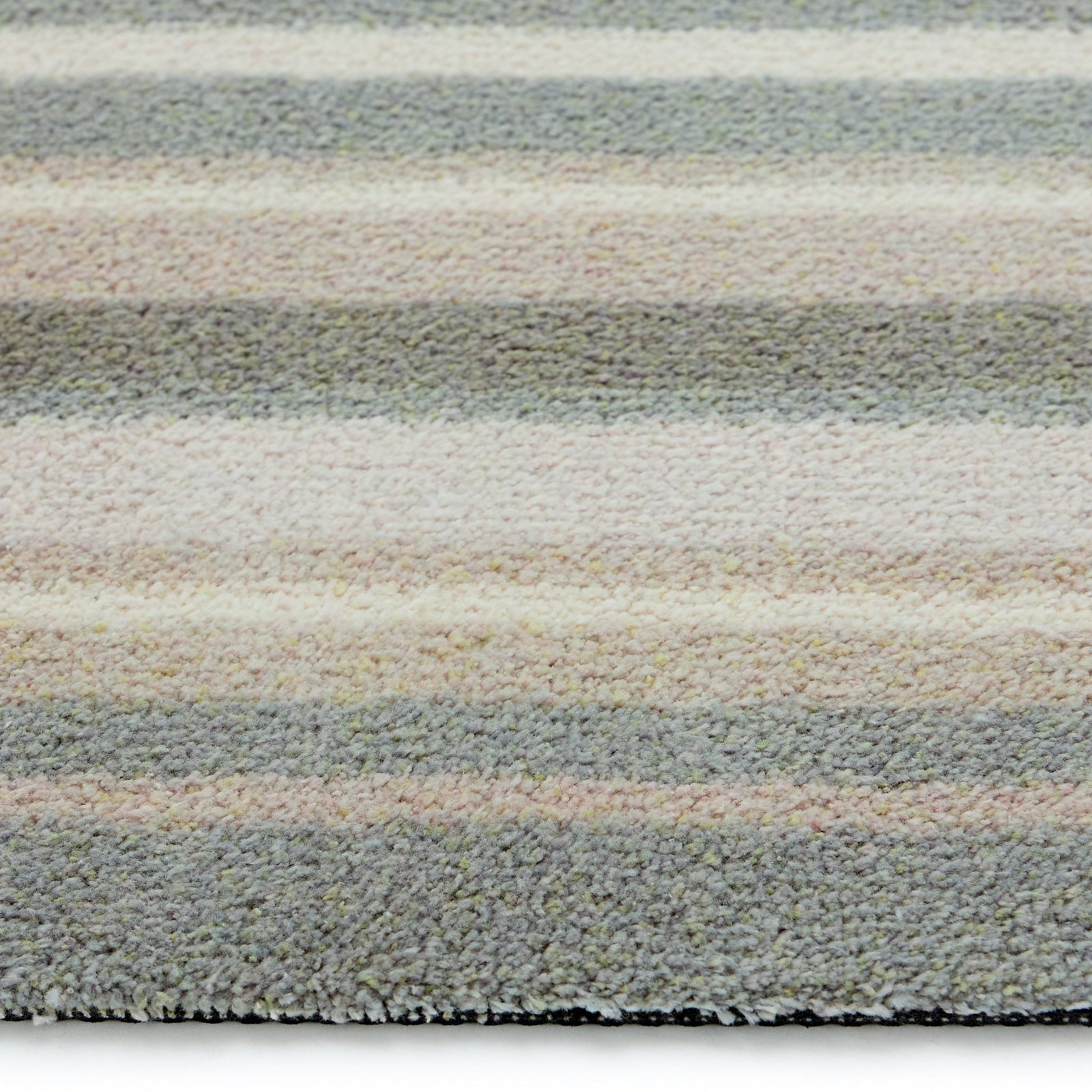 Sage Stripe Washable Runner- a 100% recycled cotton runner featuring a muted striped design. 