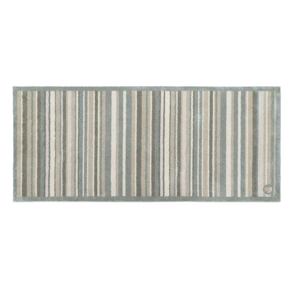 Sage Green Stripe Washable Runner 6