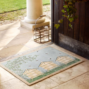 Bee Hive Washable Doormat- made from eco-friendly materials featuring a beehive.