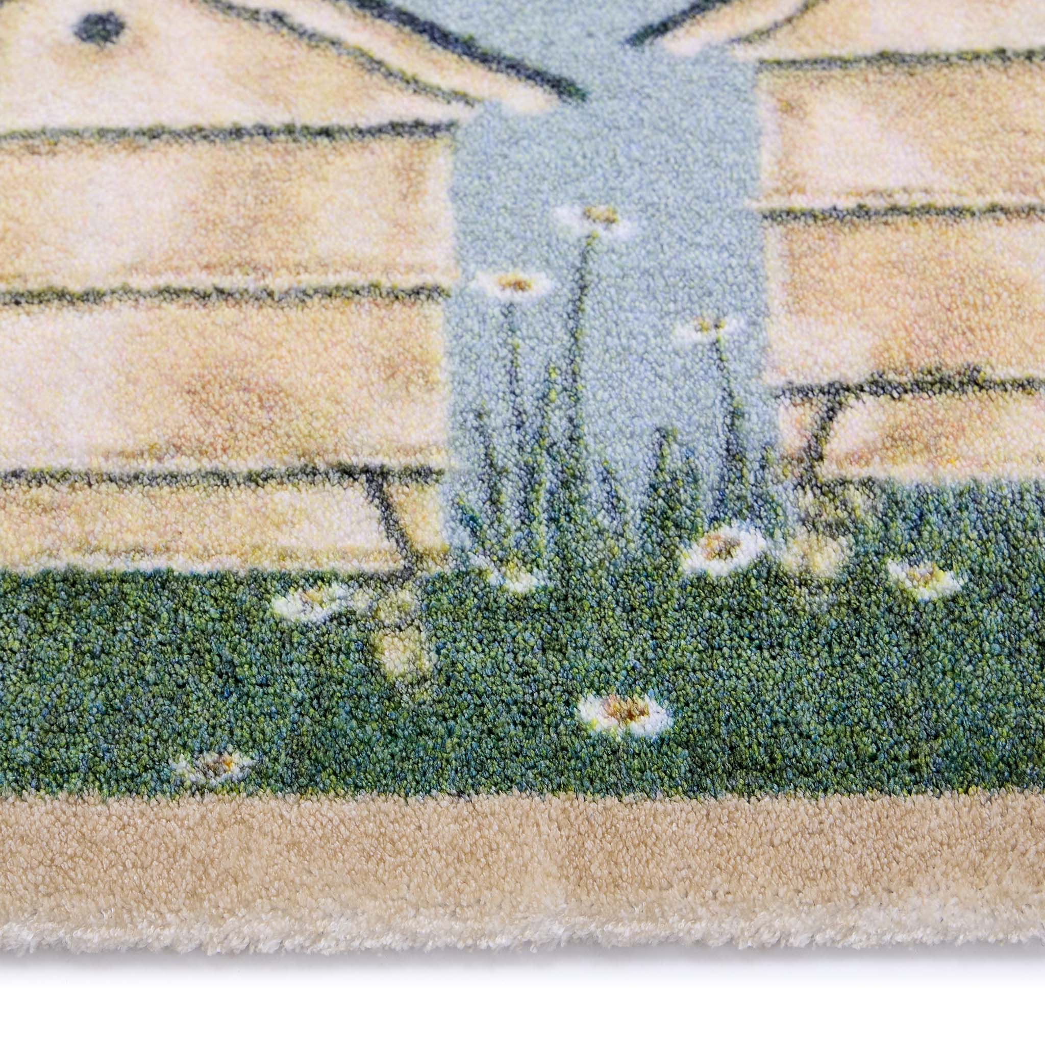 Bee Hive Washable Runner- made from eco-friendly materials featuring bee hives. 