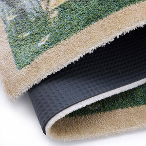 Bee Hive Washable Runner- made from eco-friendly materials featuring bee hives.