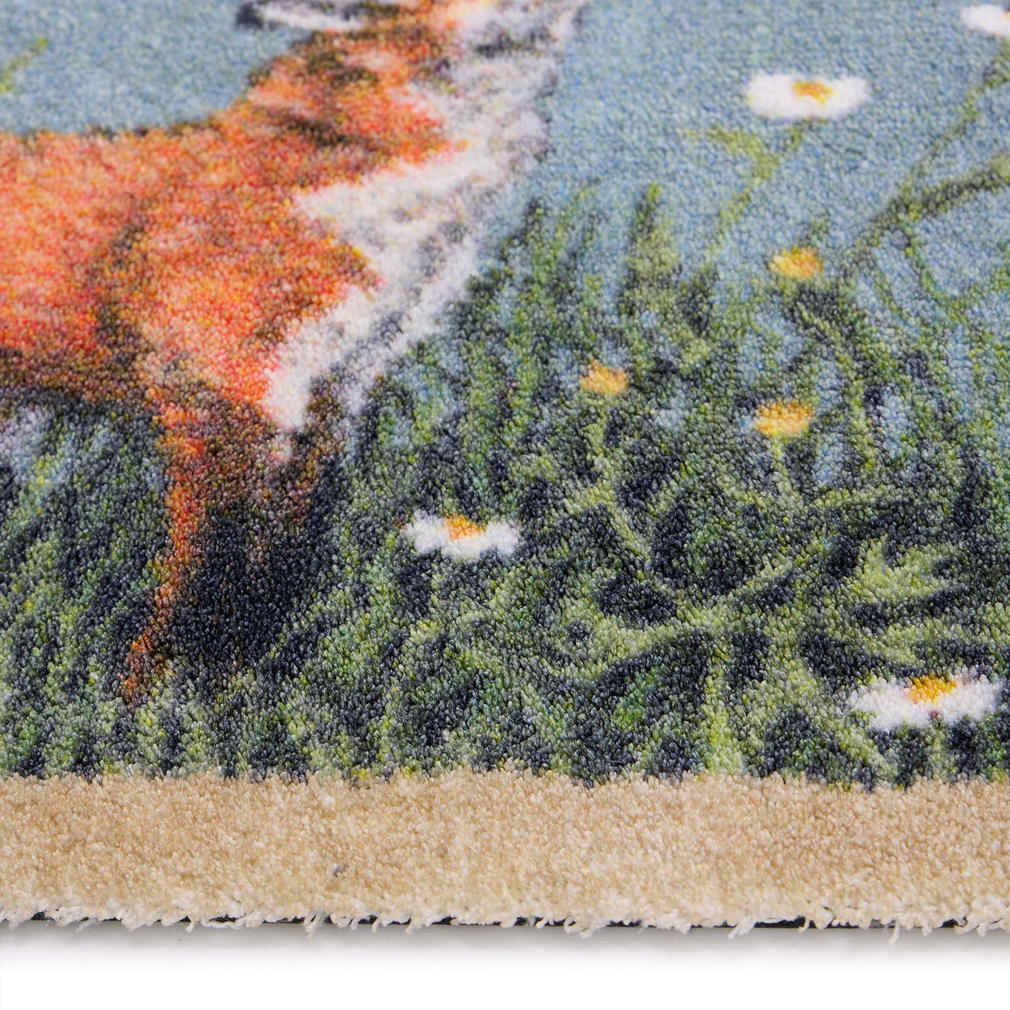 Fox & Blackbird Washable Doormat- made from eco-friendly materials featuring a fox. 