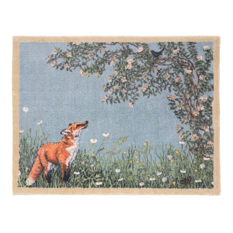 Fox & Blackbird Washable Doormat- made from eco-friendly materials featuring a fox. 