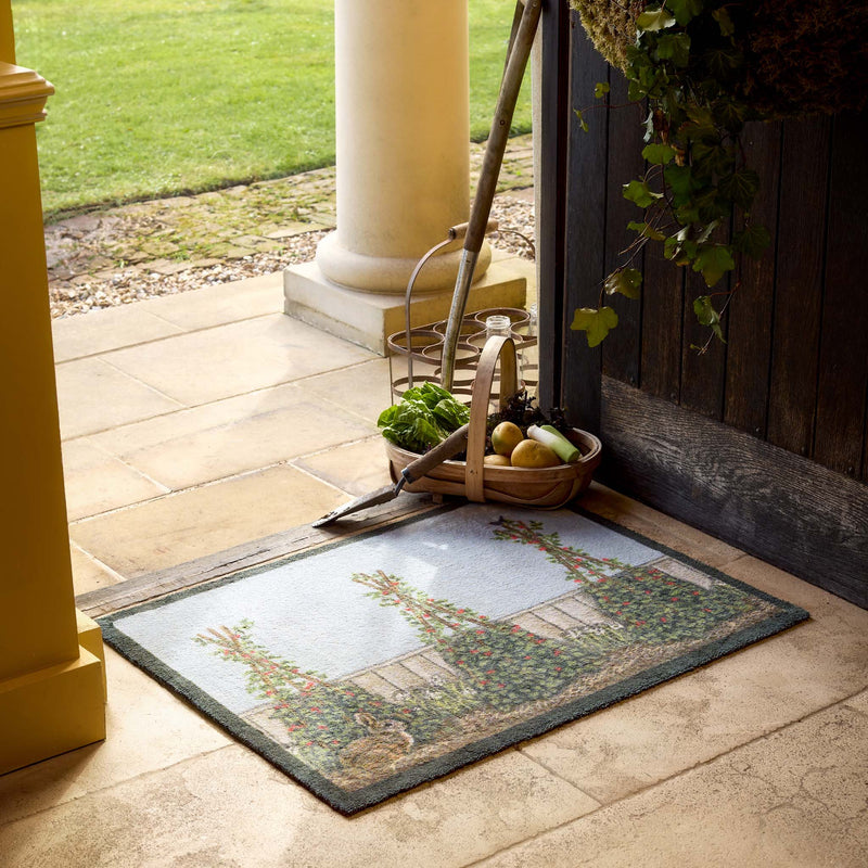 Vegetable Patch Washable Doormat- made from eco-freindly materials featuring a vegetable patch.