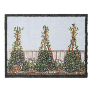 Vegetable Patch Washable Doormat- made from eco-freindly materials featuring a vegetable patch.