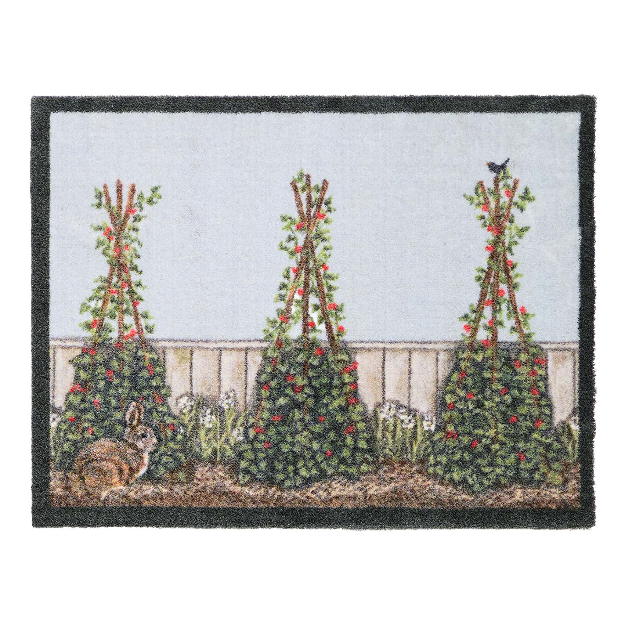 Vegetable Patch Washable Doormat- made from eco-freindly materials featuring a vegetable patch.