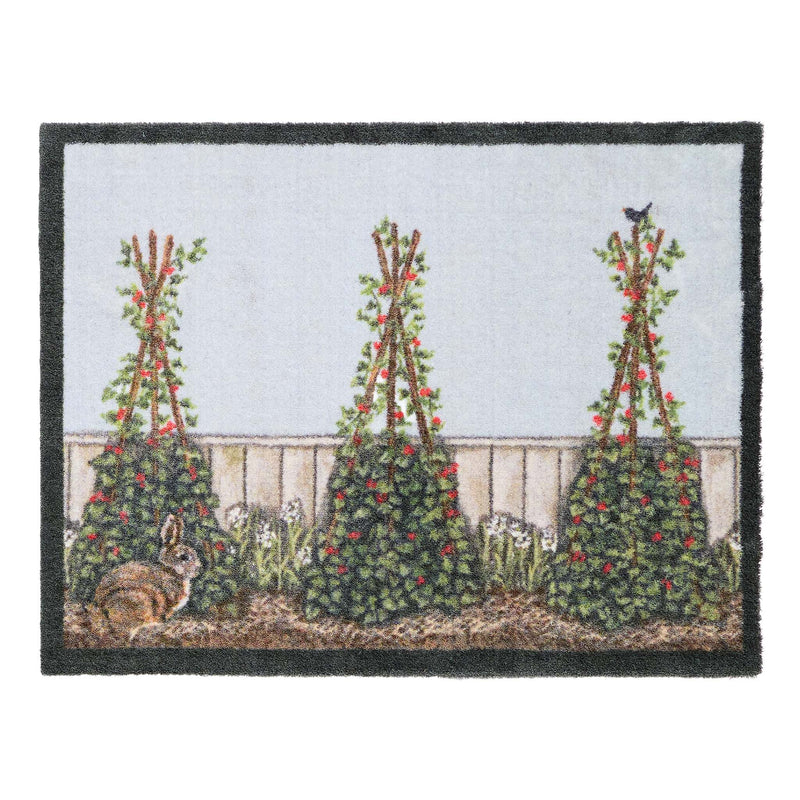 Vegetable Patch Washable Doormat- made from eco-freindly materials featuring a vegetable patch.