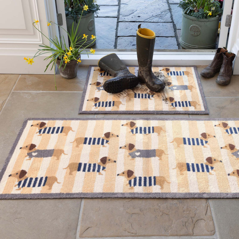 Sausage Dog Chic Washable Doormat