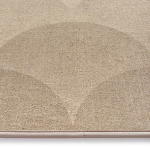 Scalloped Ombre Natural Eco-Washable Rug- a 100% recycled material rug featuring a scalloped design.