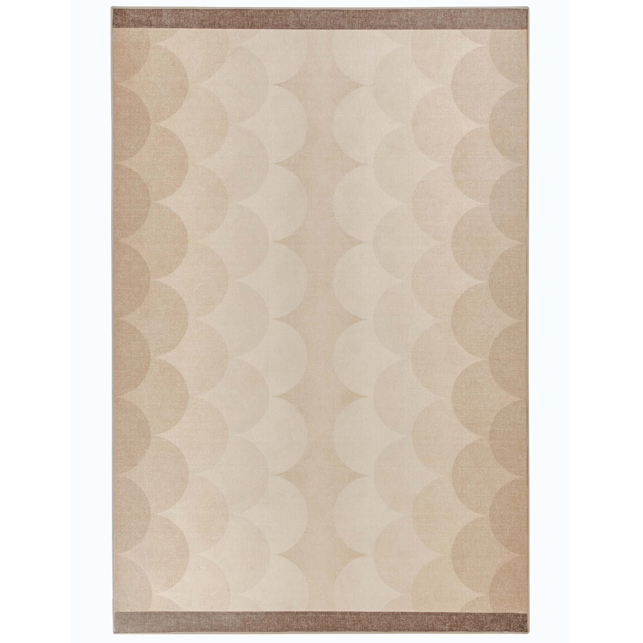 Scalloped Ombre Natural Eco-Washable Rug- a 100% recycled material rug featuring a scalloped design.
