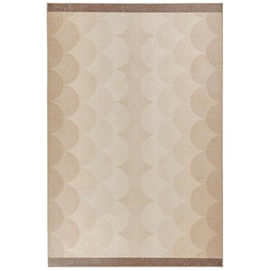 Scallop Ombre Natural Eco-Washable Rug - a 100% recycled material rug featuring a geometric pattern.
