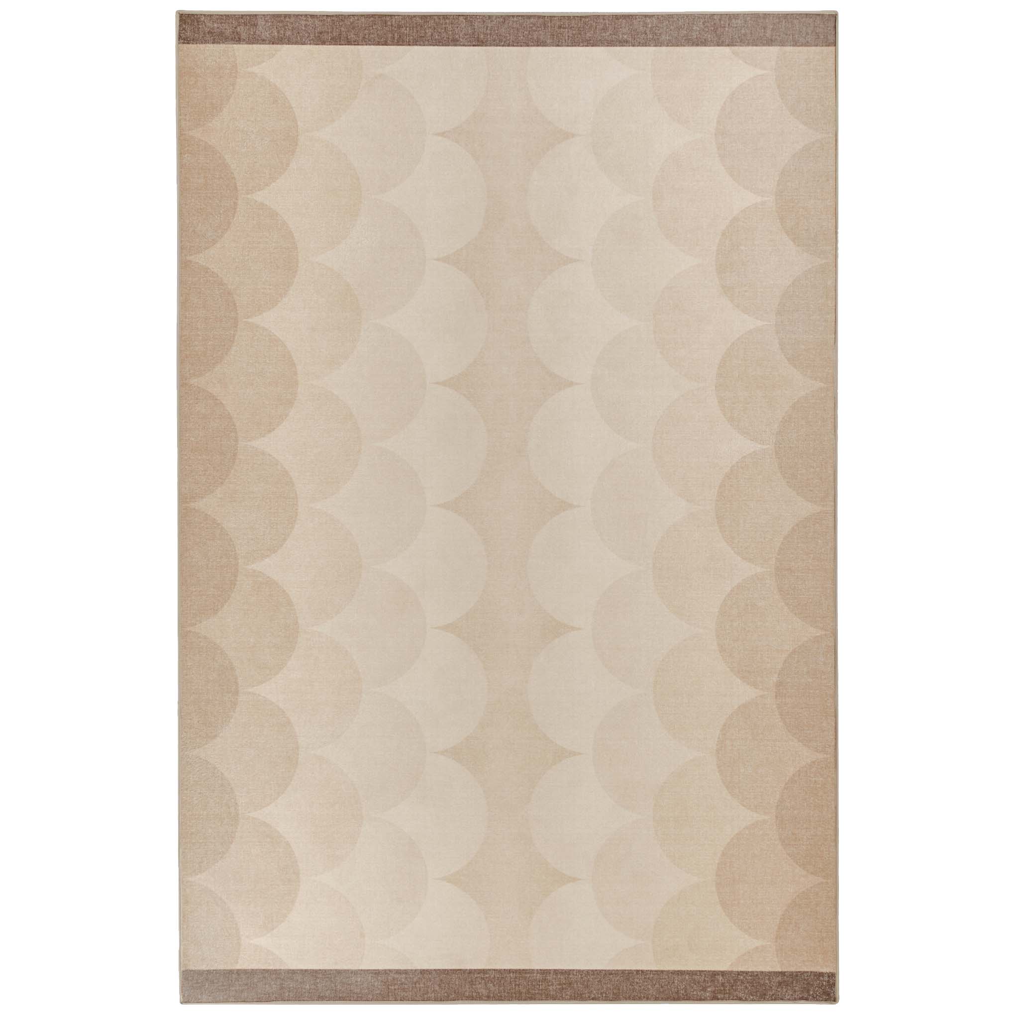 Scallop Ombre Natural Eco-Washable Rug - a 100% recycled material rug featuring a geometric pattern.